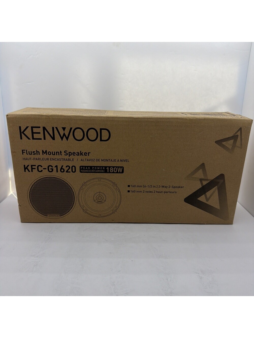 Kenwood KFC-G1620 6.5in 2-Way Car Speakers 180W RMS Flush Mount.